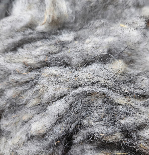 Rohwolle - Ouessant, grau 100g – Bild 3