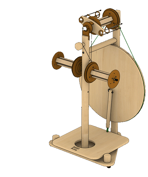 Lojan Budget Buddy Spinnrad - breites Pedal