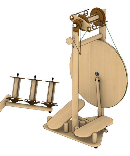 Lojan Buddy Spinnrad – doppeltes Pedal