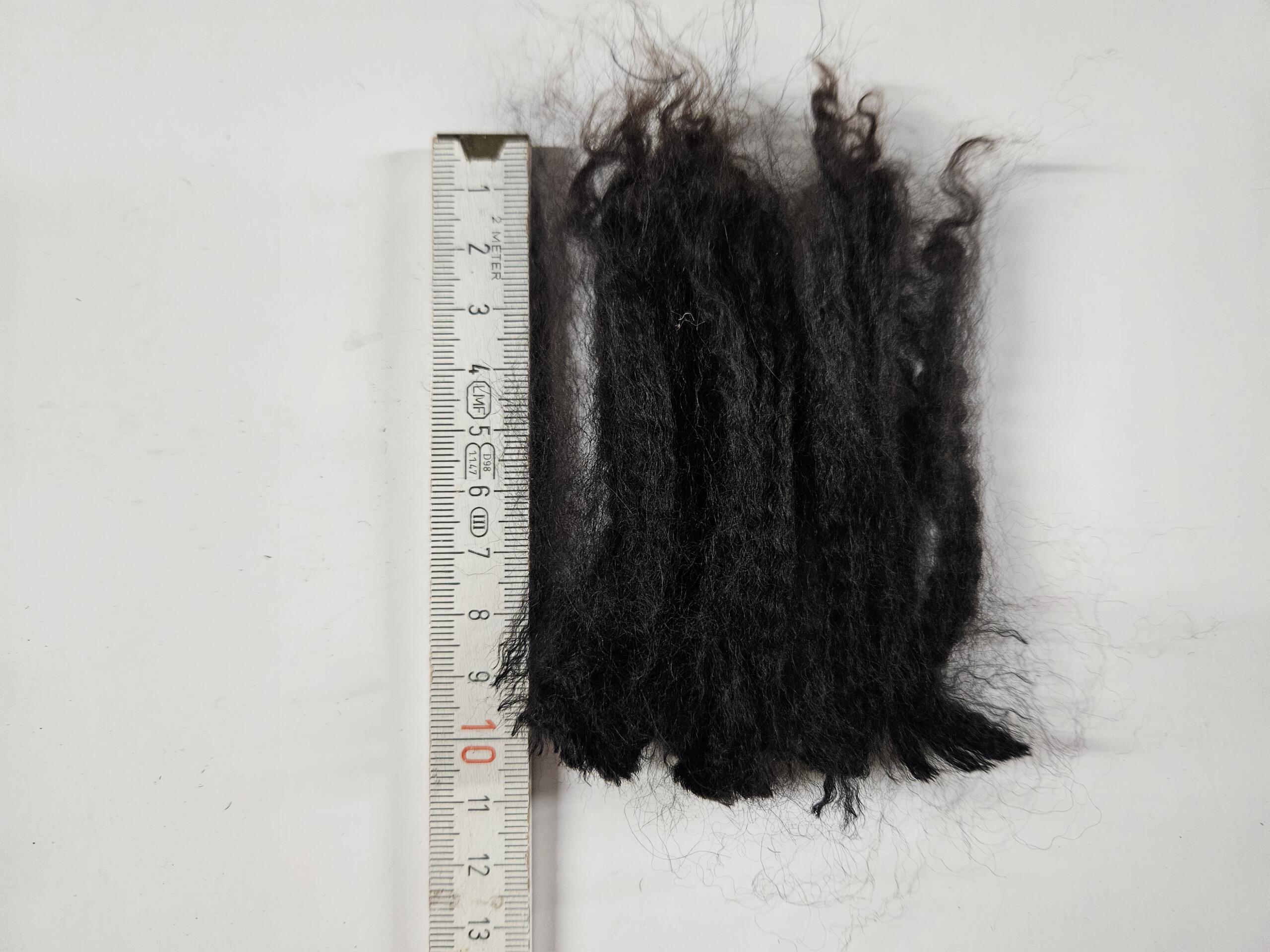 Alpaka-Wolle schwarz, Edelfasern zum Spinnen und Basteln 100g